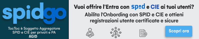 Spidgo soluzione per inserire login con Spid e Cie all'interno del proprio sito - banner